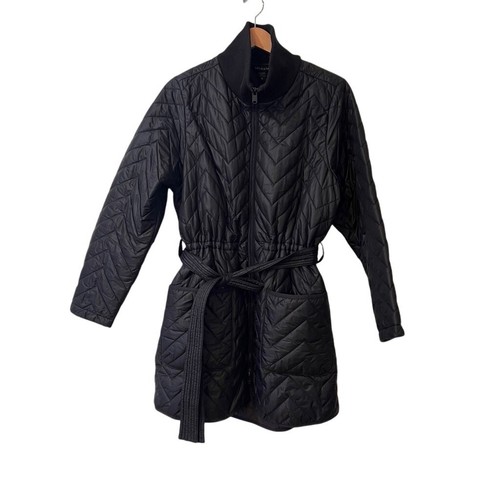 UNDERCOVER Cappotto donna Athleta taglia XL giacca mendocino trapuntata cintura tasche nascoste