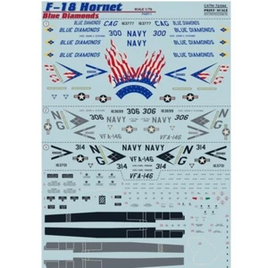 Calcomanías F-18 Hornet parte 1 impresión escala 1:72 72-044 para kit modelo plástico avión - Imagen 1 de 3