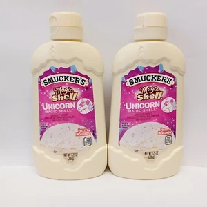 (2 Pack) Smucker's Unicorn Magic Shell White Cupcake Topping 7.25 Oz Exp 10/24 - Picture 1 of 1