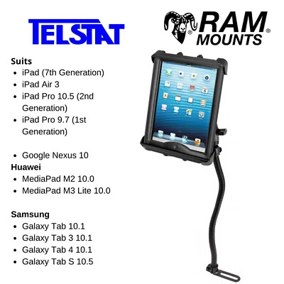 RAM TAB26U No Drill Mount for iPad Pro 9.7, 10.5, Samsung TAB4 10.1, TABS 10.5 - Image 1 of 4