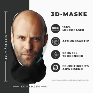 Realistische Jason 3D-Druck Vollgesichtsmaske – Atmungsaktiv, Witz - Bild 1 von 2