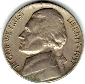 1957 Jefferson nickel in VERY FINE condition ~ PLEASE SEE THE SCAN stk l770 - Picture 1 of 5