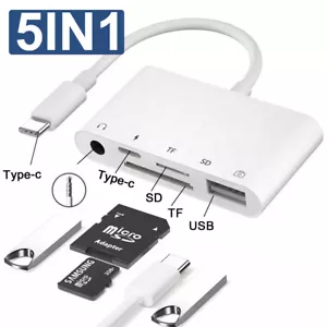 5 in 1 USB C Hub Converter Type-C Adapter SD Card Reader For MacBook Pro Laptop - Picture 1 of 15