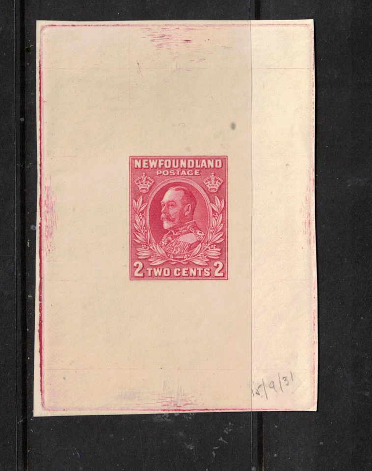 Newfoundland #185DP Very Fine Large Die Proof In Red Die 1 - Image 1 of 1