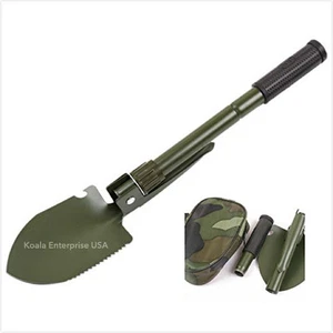 Folding Military Style Shovel Survival Spade Emergency Garden Camping Outdoor - Picture 1 of 8