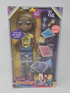 MUÑECA MATTEL 2002 MODA DIVA STARZ TIA GLOW-IN-THE-DARK FASHIONS B1233 - Imagen 1 de 20