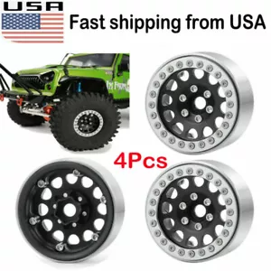 FLYXM Metal 1.9" Beadlock Wheel Rims for 1/10 RC Axial SCX10 TRX-4 90046 Crawler - Picture 1 of 12