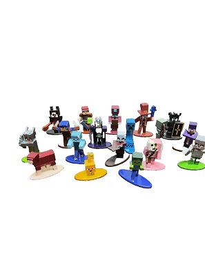 Lot of 18 Minecraft Dungeons Nano Metalfigs Die Cast Figures JADA Loose - Image 1 of 4