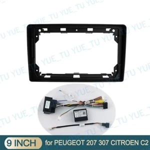 9'' Car Radio Stereo Frame Fascia Panel w/Harness for PEUGEOT 207 307 CITROEN C2 - Picture 1 of 6