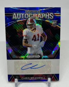 2024 Panini Prizm Draft Picks Chris Braswell Auto #DPA-CBL Blue Ice Prizm /75 - Picture 1 of 2