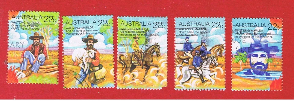Australia #741a-741e  VF used  Waltzing Matilda  Free S/H - Image 1 of 1