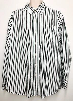 Camisa de vestir a rayas para caballeros US POLO ASSN talla XL con botones 100 % algodón usada en excelente estado Foto 1 de 4