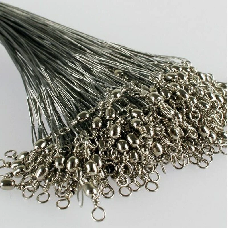 Lider De Pesca En Acero Inoxidable 10 Unidades Ganchos Con Giradores Foto 1 de 4