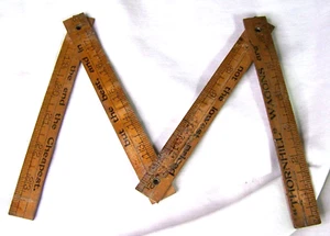 VINTAGE THORNHILL WAGON ADVERTISING BOXWOOD FOLDING RULER 24" BUFFALAO NY - Picture 1 of 2
