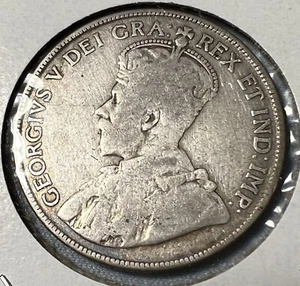 Canada 1916 50 Cents Silver Coin-Low Mintage - Picture 1 of 4