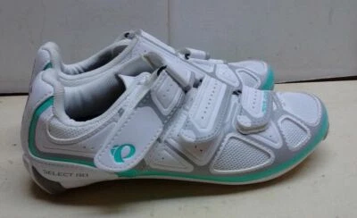 Pearl Izumi интерфейс белый/зеленый дорожный велосипед Велоспорт 2-3 болта женская обувь 6 М 38 - Изображение 1 из 4