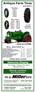 Antique Farm Tires M. E. Miller Tire Wauseon OH Green Tractor Print Ad 2021 - Picture 1 of 4