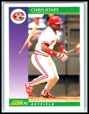 1992 Score Baseball Card #811 Chris Jones Cincinnati Reds