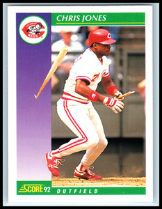 1992 Score Baseball Card #811 Chris Jones Cincinnati Reds