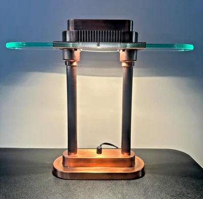 Vintage Postmodern Bankers Memphis Robert Sonneman Kovacs Style Desk Heat Lamp - Image 1 of 4