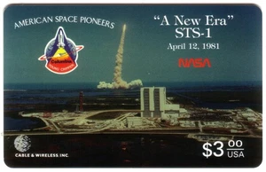 $3. 'A New Era' STS-1 (April 12, 1981) NASA Space Complex & Launch Phone Card - Picture 1 of 1