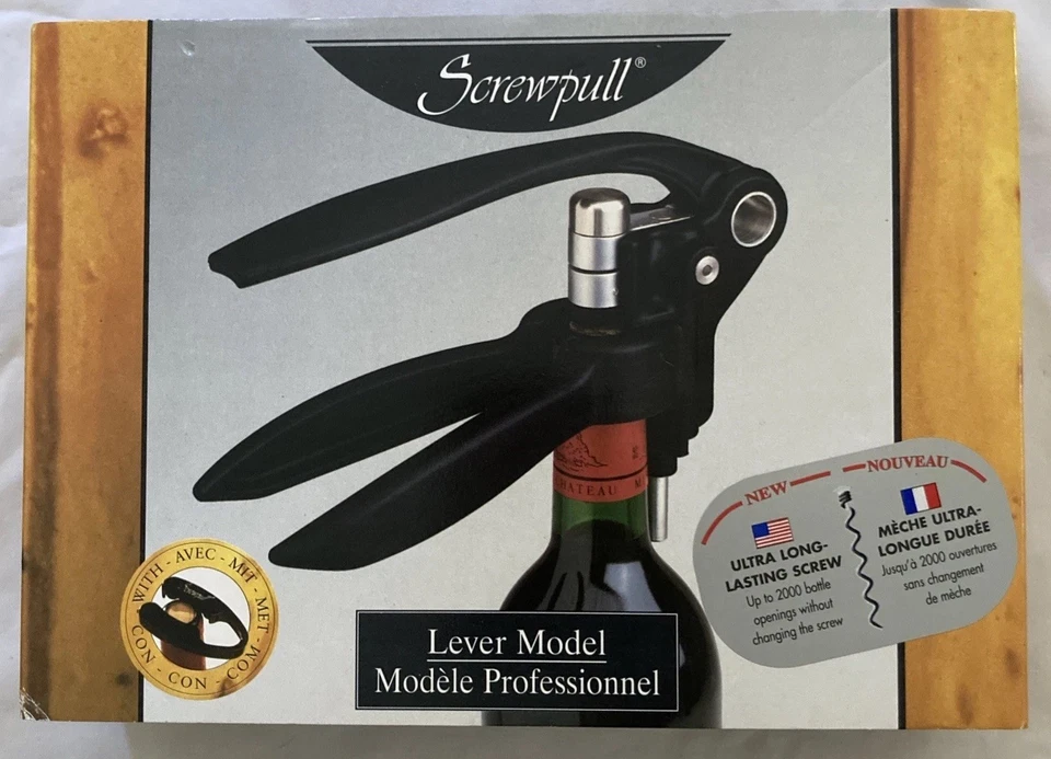 Vintage Le Creuset Screwpull Lever Model Set Wine Cork Opener Cutter - Image 1 of 4