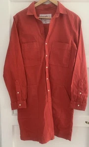 FRANK & EILEEN - Women’s Southern Ireland Red Utility Dress Size Small - Picture 1 of 15