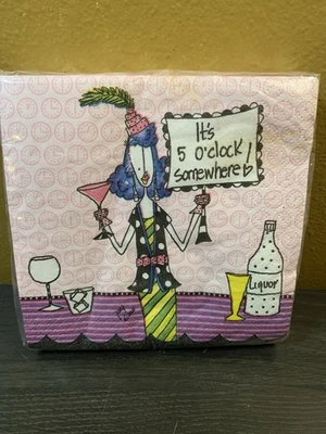 Dolly Mama's Wine Celebration Almuerzo Servilletas Papel Paquete de 20 Vino Vajilla Fiesta Foto 1 de 3