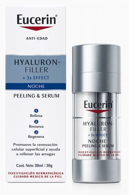 Eucerin Hyaluron-Filler 3x Effect Night Peeling & Serum 30ml (1.01floz) - Image 1 of 2