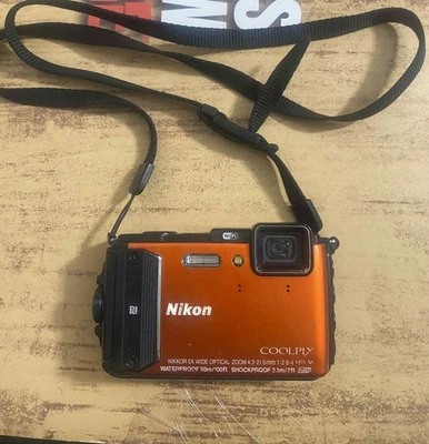 Nikon COOLPIX AW130 Orange 16.0MP Waterproof Digital Camera AW 130 - Image 1 of 4