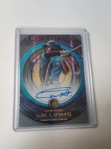 2022 Bowman Inception Carson Williams 075/250 Auto #PA-CW Rays - Picture 1 of 2