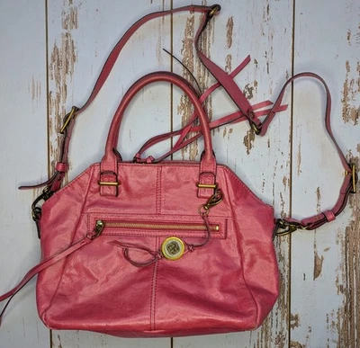 Bolso Bandolera Convertible de Cuero Rojo Elliott Lucca Olvera Cartera Foto 1 de 4