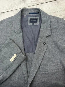 7 Diamonds Jacket Mens XL Gray Sports Coat Blazer Mini Houndstooth 2 Button - Picture 1 of 8