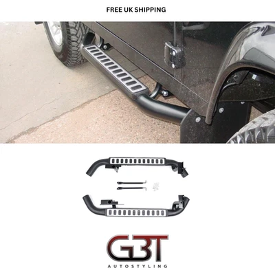 Para Land Rover Defender 90 Pasos Laterales Tubular SVX Fuego y Hielo Estilo Genuino Foto 1 de 4