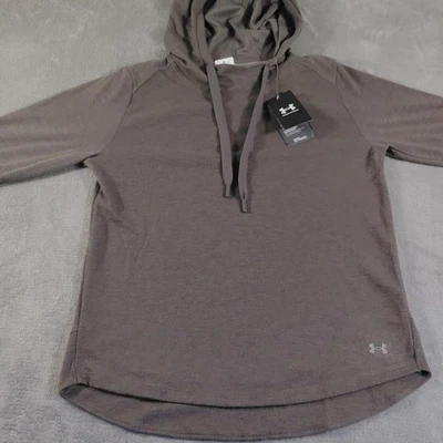 Sudadera con Capucha Under Armour Mujer Pequeña Gris ColdGear Infrarrojo CGI Pullover 1356604 Foto 1 de 4