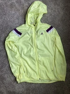 Adidas Giacca Donna Media, Poliestere Bianco Frangivento Cerniera Intera Leggera - Foto 1 di 4