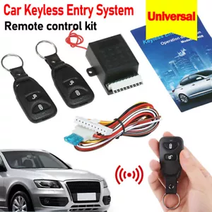Car Universal Door Lock Locking Keyless Entry System Remote Central Control Kit - Picture 1 of 9