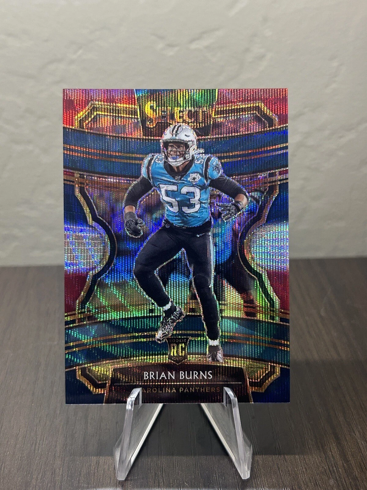 Brian Burns 2019 Select 35 Tri Color Prizm Rookie RC 110/ 199 Panthers GIANTS