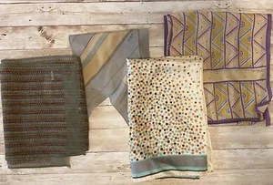 Echo Scarves Wool/Silk Polka Dot Stripe Geometric Colorful Lot 4 - Picture 1 of 14