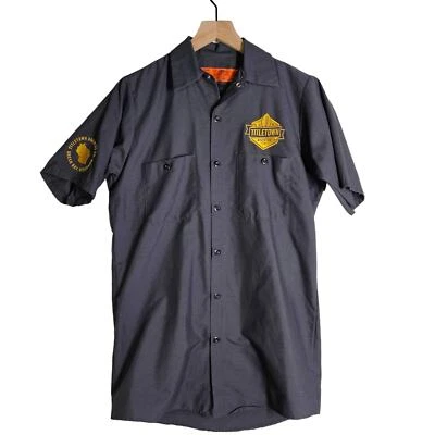 Camisa de Trabajo Red Kap Titletown Brewing Co Para Hombre S Gris Botón Frontal Green Bay Foto 1 de 4