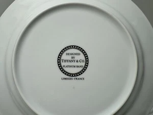 Limoges France by Tiffany & Co. Platinum Band Dinner Plate 10 7/8" 1246737 #46 - Picture 1 of 5
