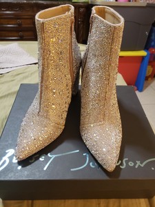 betsey johnson sparkly booties