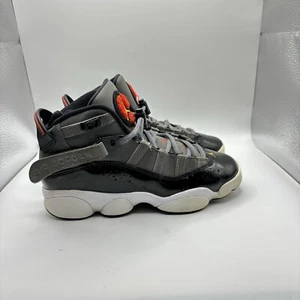 Nike Air Jordan 6 Rings Size 4Y- Women’s 5.5 Black/Gym Red White 323419-022 - Picture 1 of 8