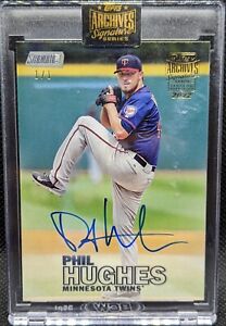 PHIL HUGHES 2022 Topps Archives 2016 Stadium Club AUTO #1/1 Twins Yankees One of