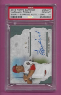 2015 Topps Supreme Yasmany Tomas Simply Supreme Auto PSA 10 RC  #SSA-YT #d 42/50 - Image 1 of 2
