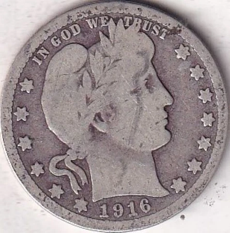 1916-D SILVER Barber Quarter - VG - #277 - BEAUTIFUL COLOR - BEAUTIFUL COIN Cover