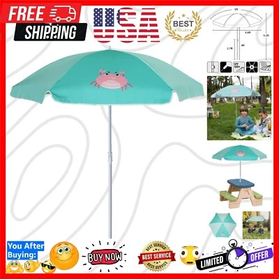 Vibrant 5ft Kids Beach Umbrella with UV Protection - Safe & Fun Outdoor Shade - Image 1 of 4