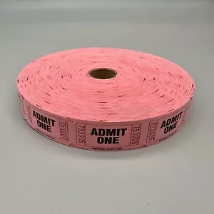 1 Rolle, 2.000 rosa Eintrittskarten Karneval Spaß Messe Festival Raffle - Bild 1 von 3