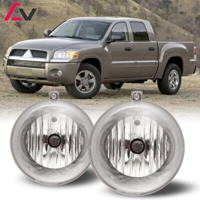 Pair Bumper Fog Light For Mitsubishi Raider 2006-08 Clear Lens Replacement Lamps - Image 1 of 4