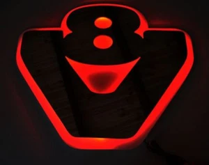 24V LED Silver Plate Matt Neon Interior Sign V8 compatible with Trucks - Picture 1 of 6